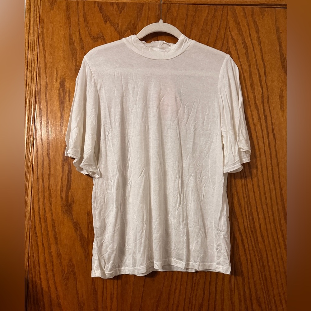 Avec Lea Filles White Mock Neck Shirt - NWT - Size L